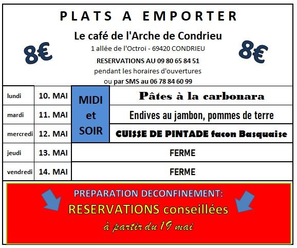 Le CAFE de l'ARCHE de Condrieu - Menu Image 2